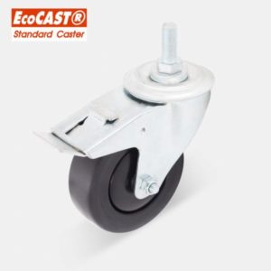 ลูกล้อขาเกลียวเบรค EcoCast ลูกล้อรถเข็นงานทั่วไป